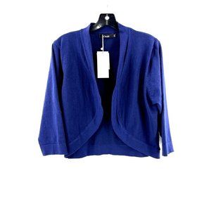 NWT iClosam Women's Navy Blue Drape Front Cardigan Knit Sweater Size XXL